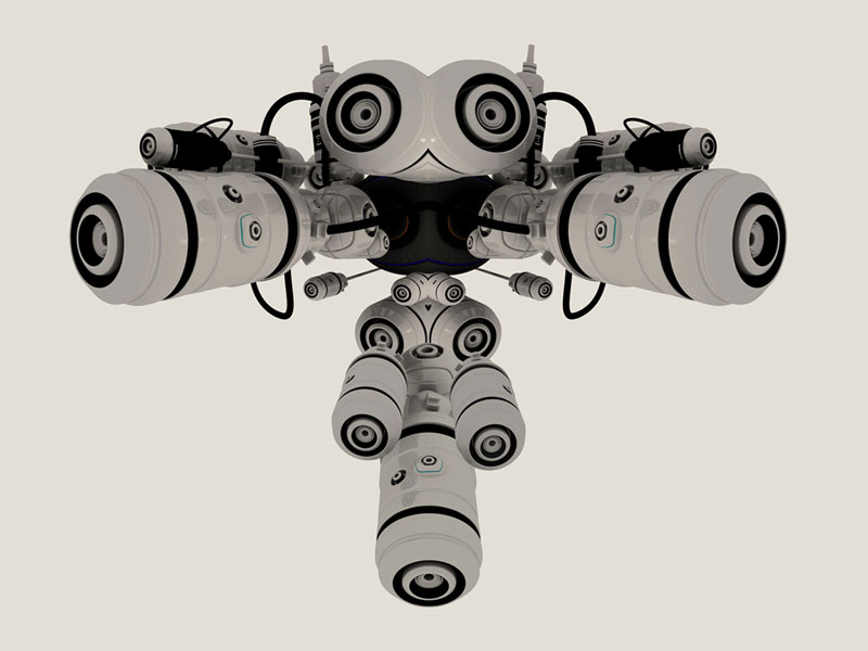 3D robot illustration free downloadable desktop wallpaper
